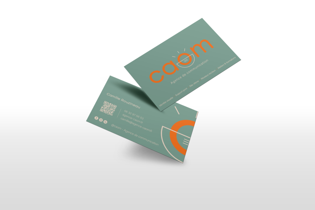 Carte de visite Caom - Support print - Caom agence de communication