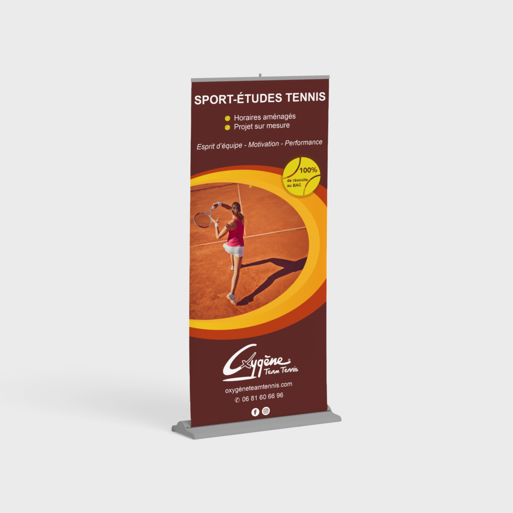 Roll up tennis - Support print - Caom agence de communication