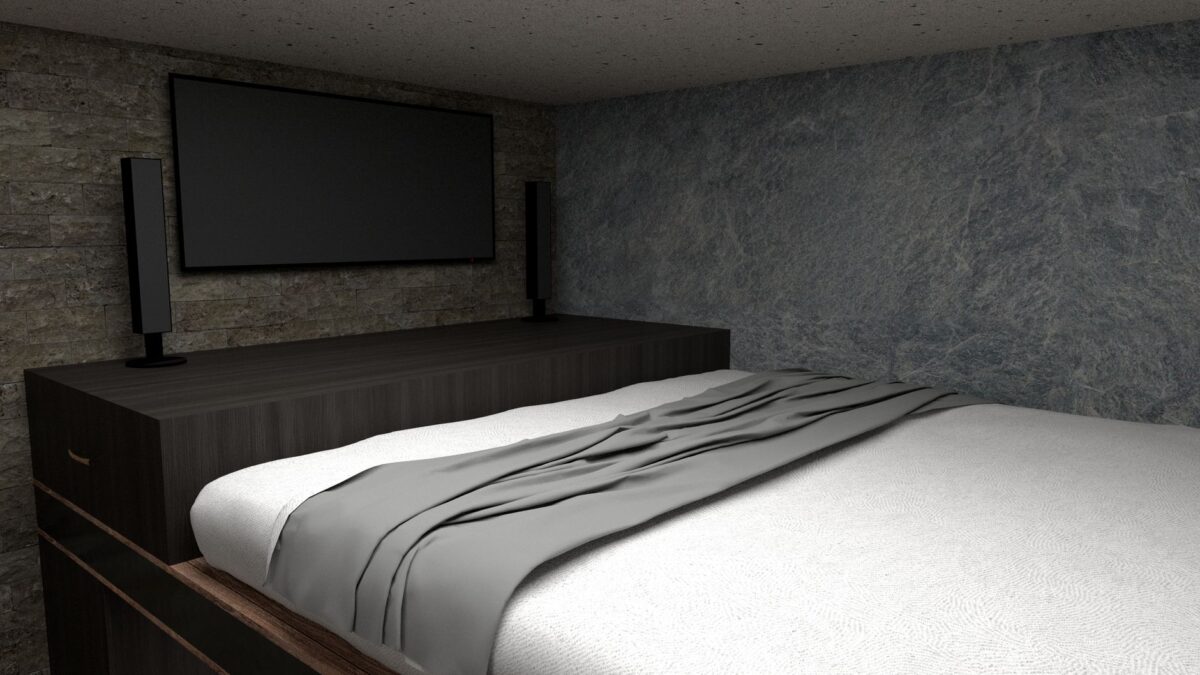 tête lit rangements modèle chambre